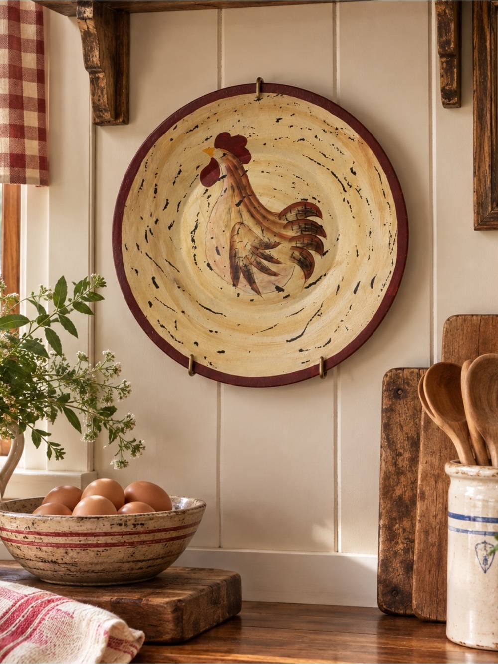 Rustic Chicken‎ Decorative Plate Decor